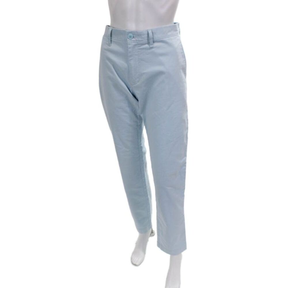 J Crew Women Straight Pants Blue Cotton Solid Size 31 - Picture 2 of 5